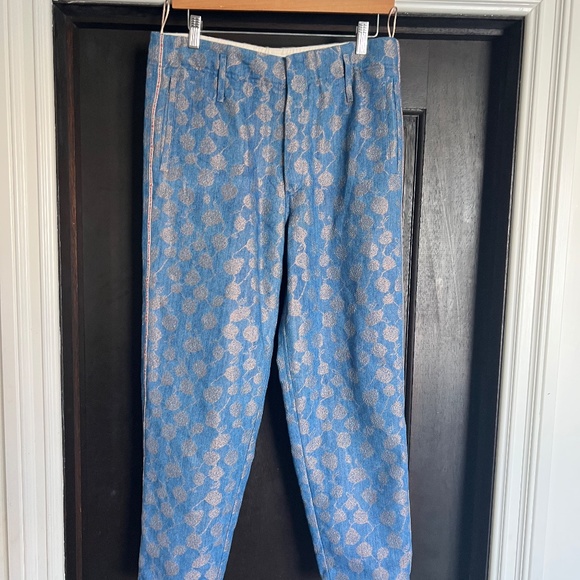 Forte Forte Cha Cha Cha Jacquard Cropped Pants Indigo - Picture 6 of 13